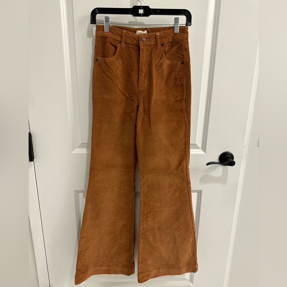 Ghanda Rust Brown Corduroy Flare Pants